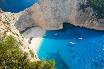 Greece shipwreck island beach