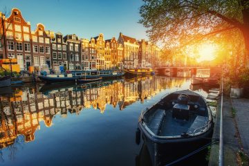 amterdam-canals-sunset