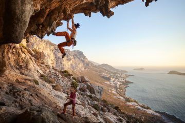 outdoor climbing cliff
