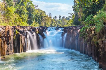 laos waterfalls nature