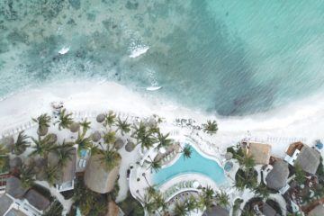 aerial view of playa del carmen