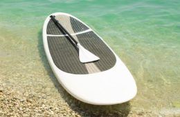 White Paddle Board on a shore